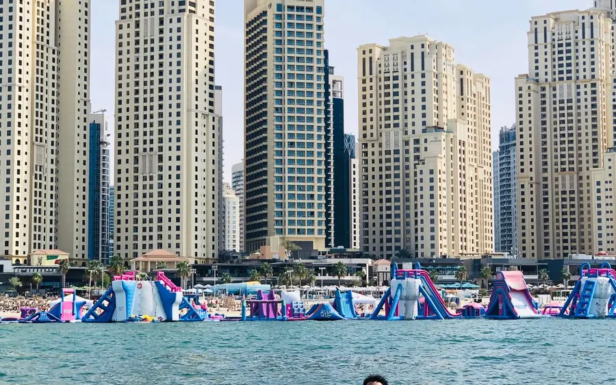 A self-drive SeaKart on the water off Dubai